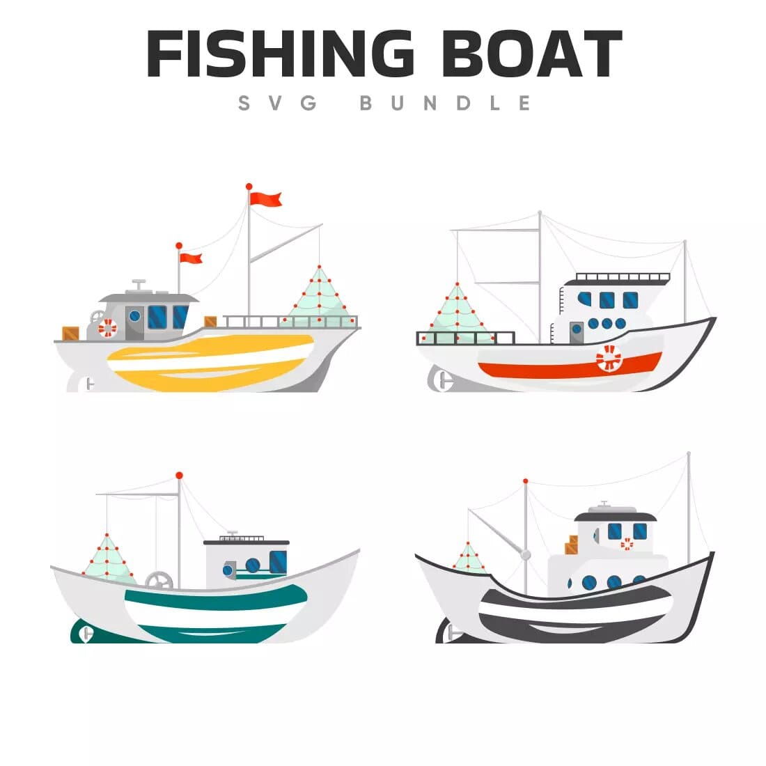 Fishing Boat SVG Bundle Preview 8.