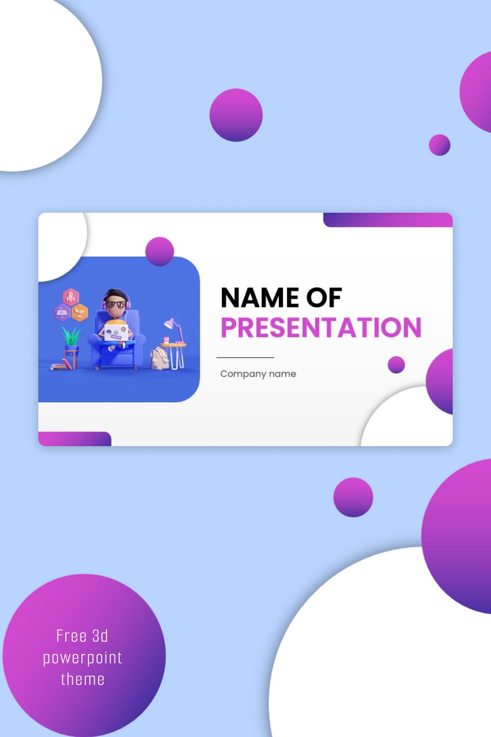 Free 3d Powerpoint Theme Pinterest.