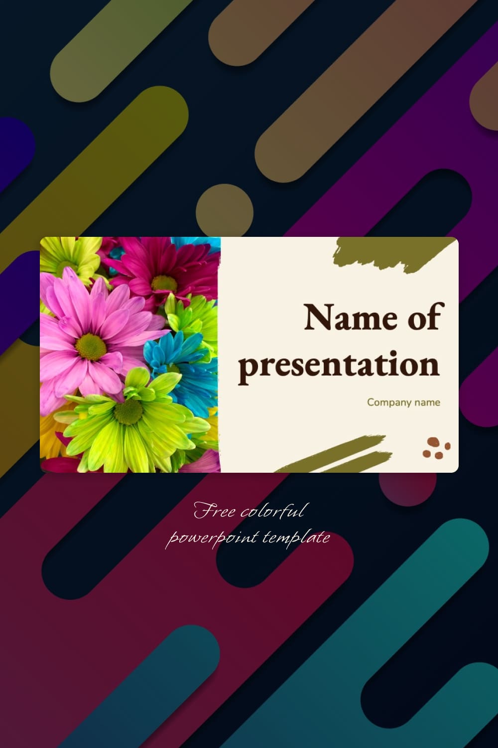 Free Colorful Powerpoint Template Pinterest.