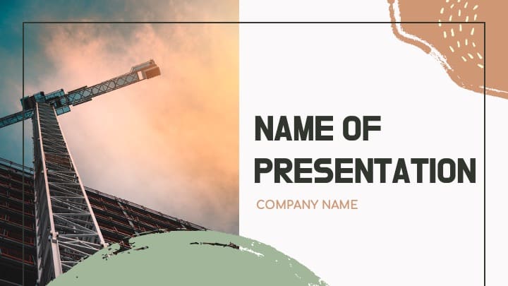 1 Free Construction Themed Powerpoint Template.