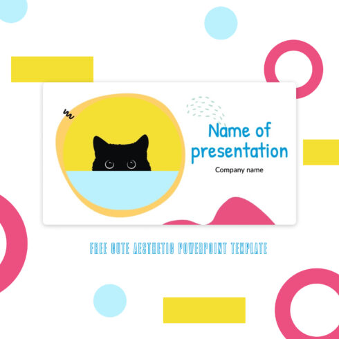 Prints of cute aesthetic powerpoint template.
