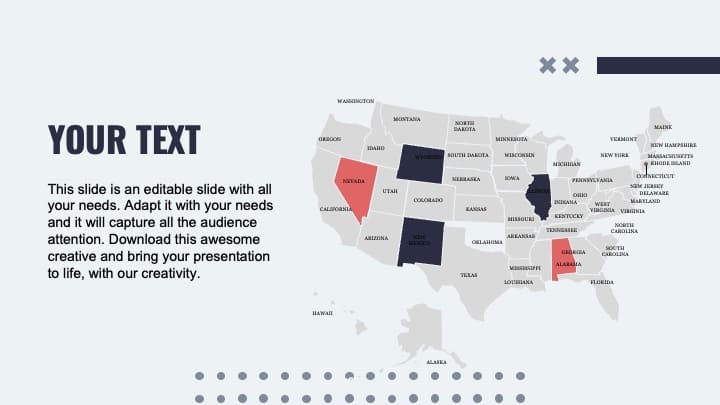 Free Editable USA Map For Powerpoint 2.