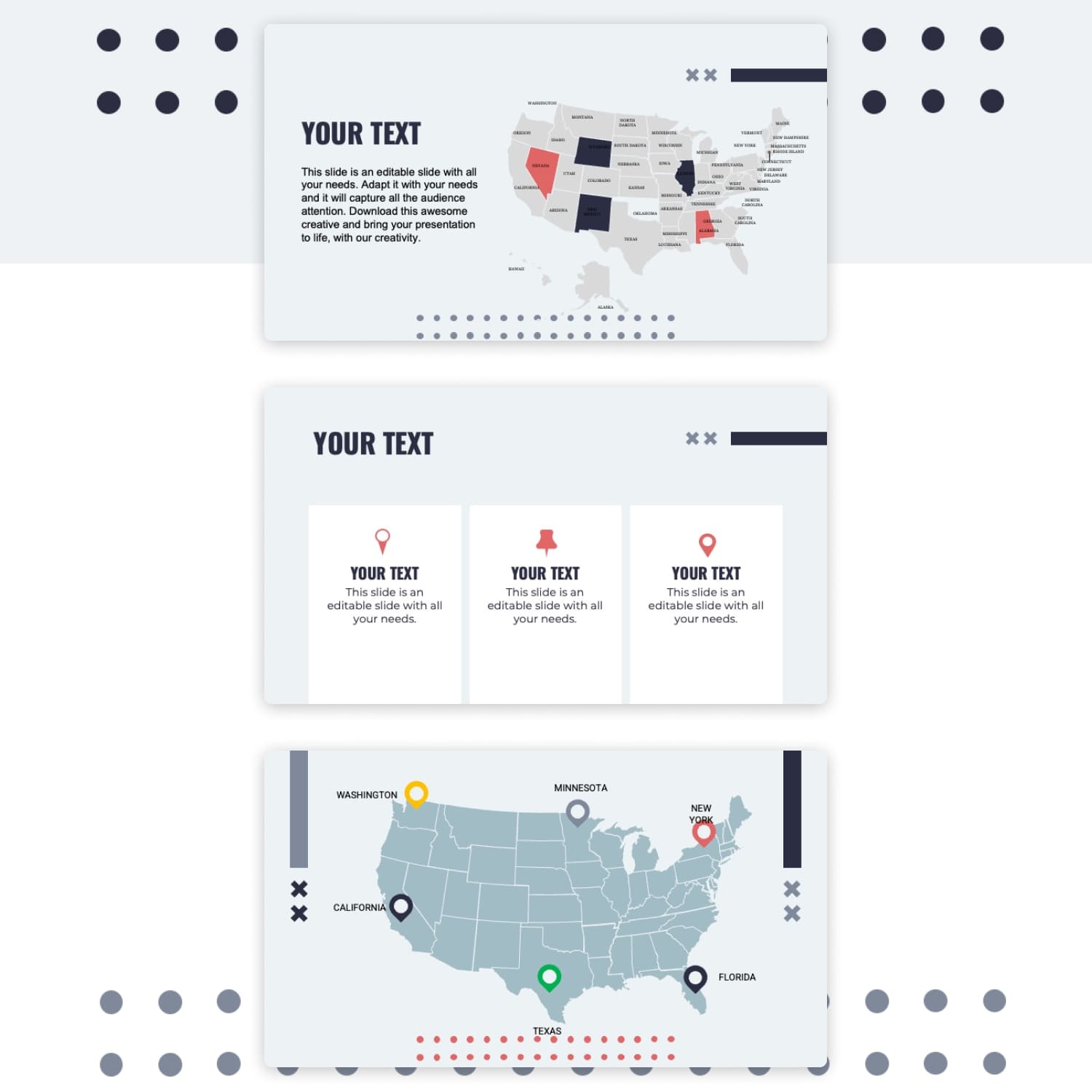 Free Editable USA Map For Powerpoint 1500 2.