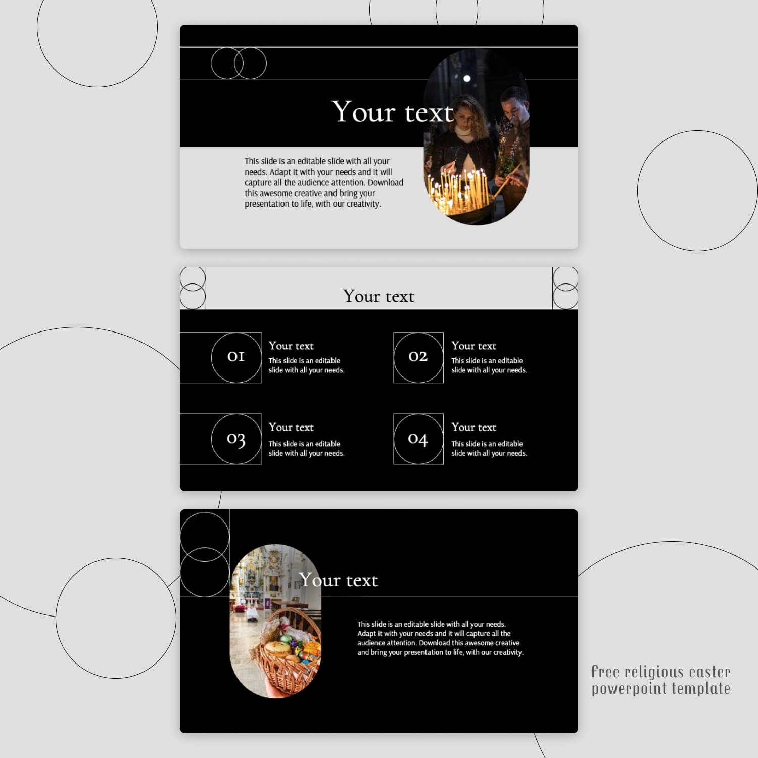 Free Religious Easter Powerpoint Template 1500 2.