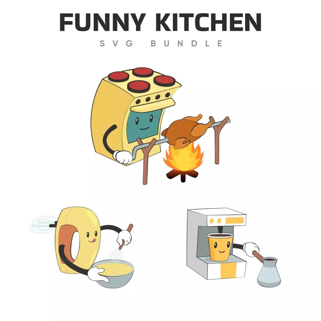 Funny Kitchen SVG Bundle Preview 1.