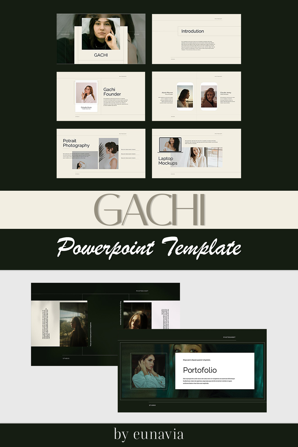 Gachi powerpoint template of pinterest.
