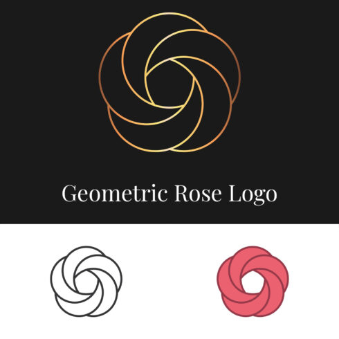 Geometric rose logo preview.