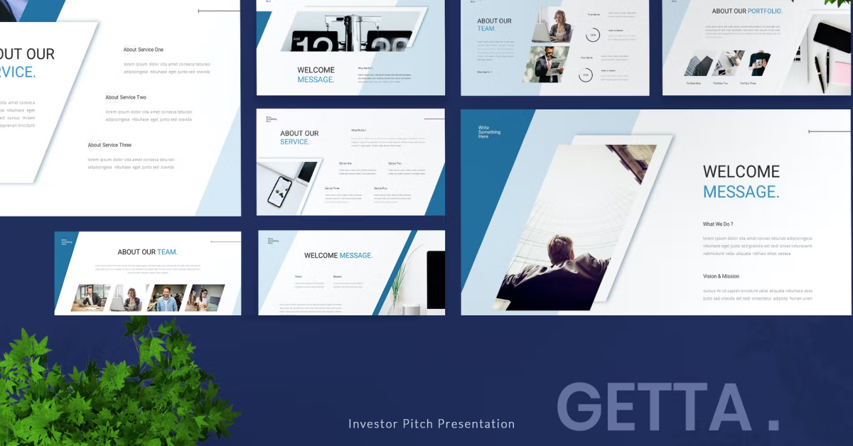 Getta - Investor Pitch Deck Powerpoint Template – MasterBundles