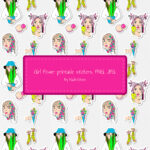 Girl Power Printable Stickers. PNG, JPG. – MasterBundles