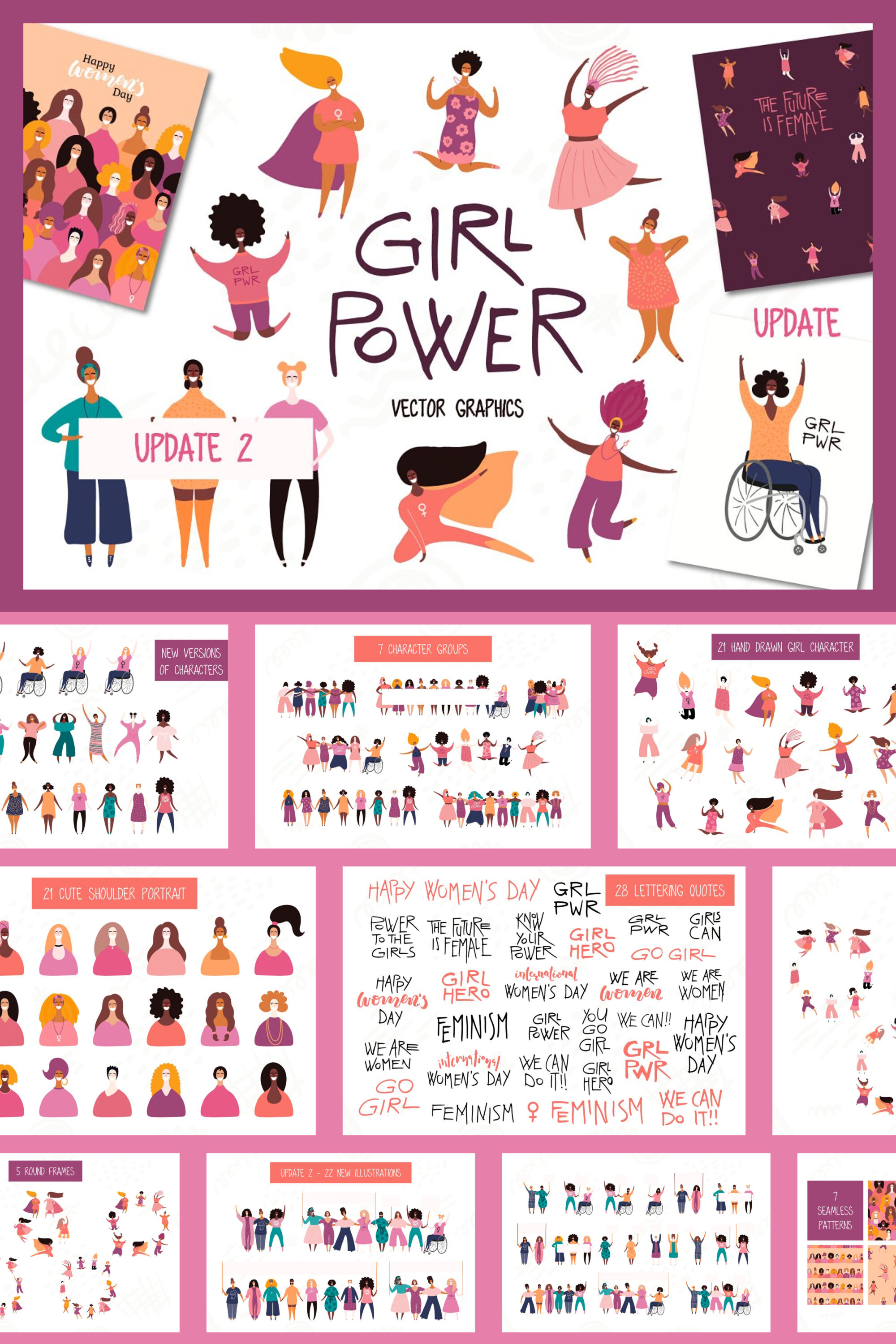 Girl power vector clipart quotes of pinterest.