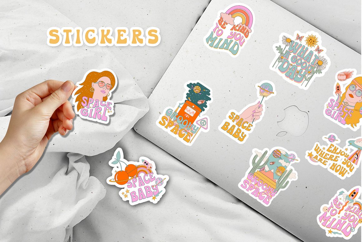 Beautiful images on stickers.