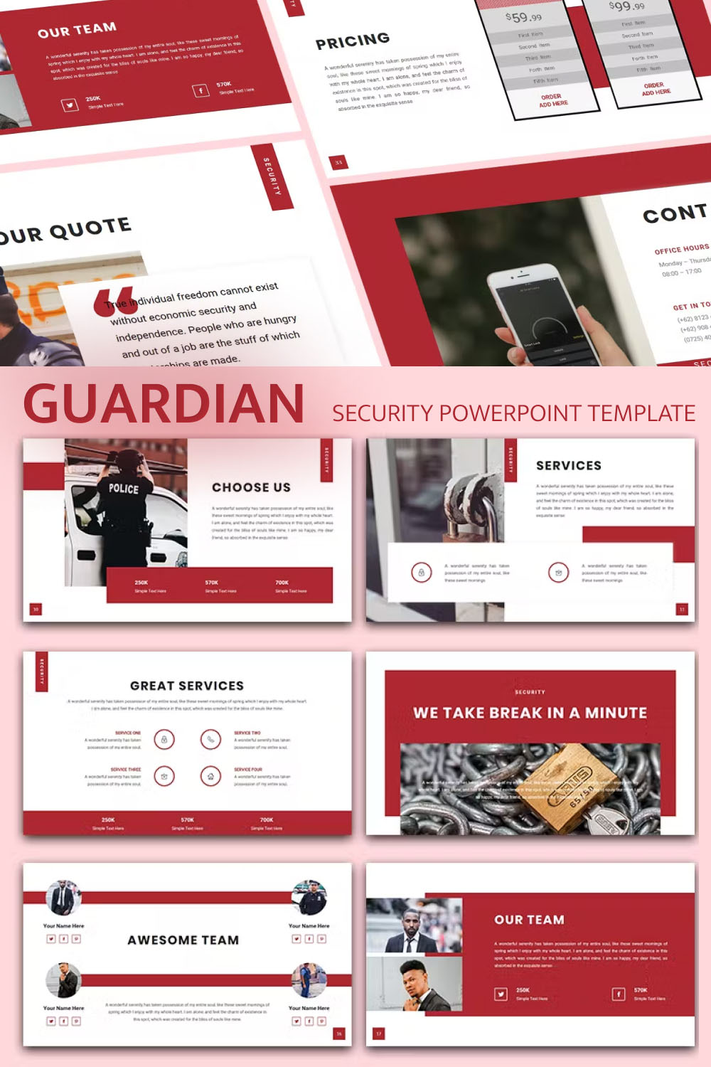 Guardian security powerpoint template of pinterest.