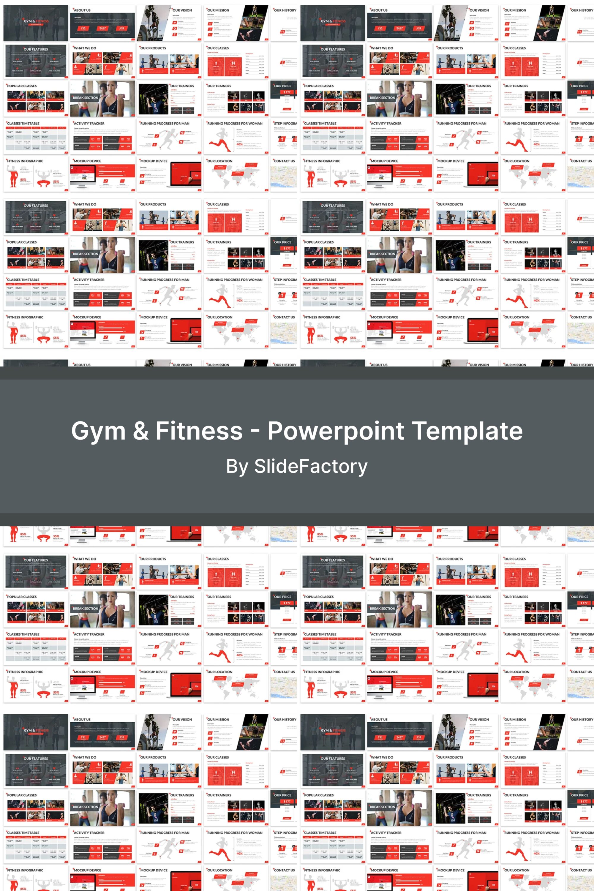 Gym Fitness Powerpoint Template Pinterest.