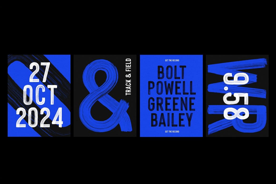 Hackney SVG Bold Hand Painted Font Preview 10.