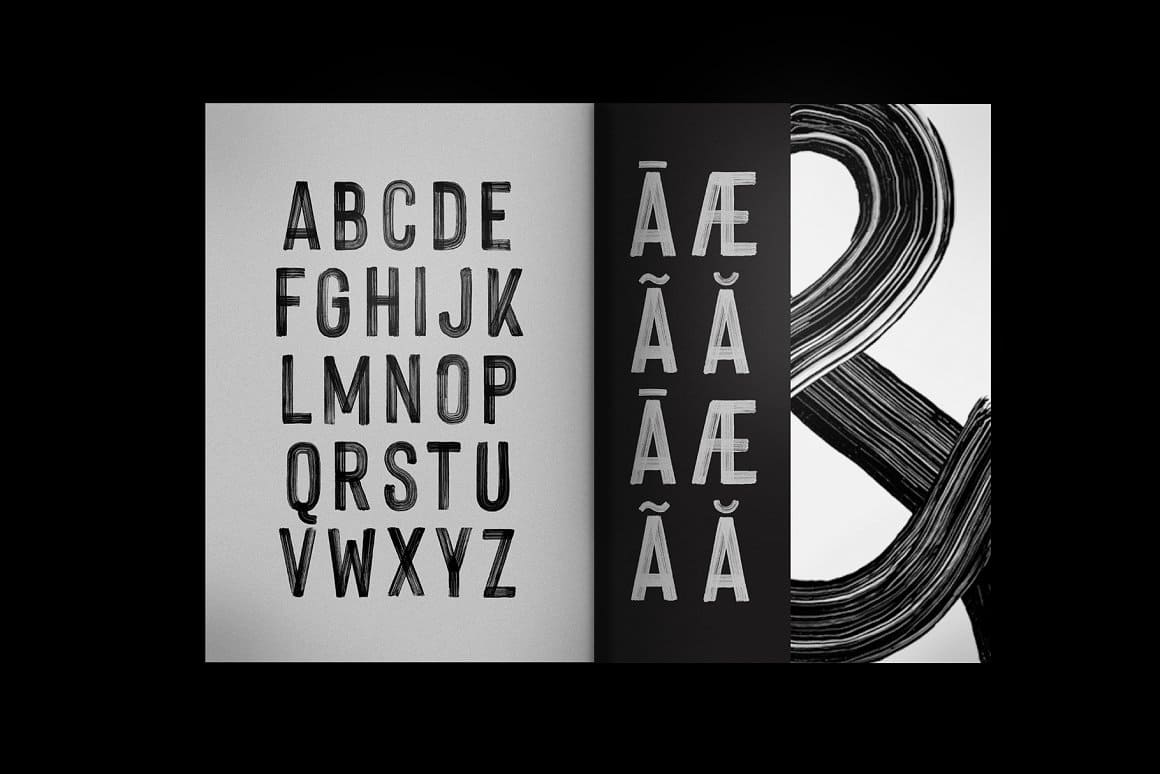 Hackney SVG Bold Hand Painted Font Preview 3.
