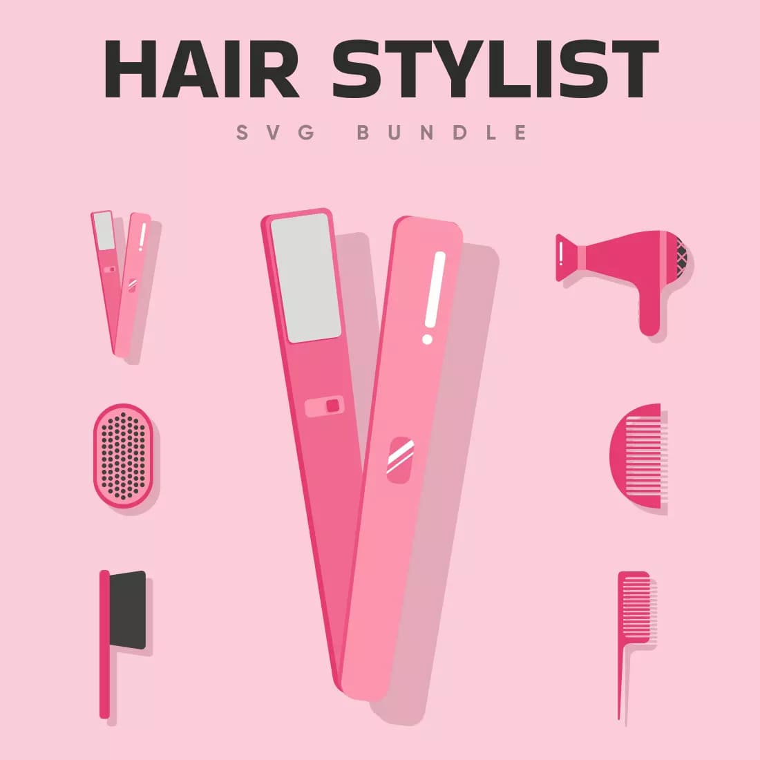 Hair Stylist SVG Bundle Preview 3.