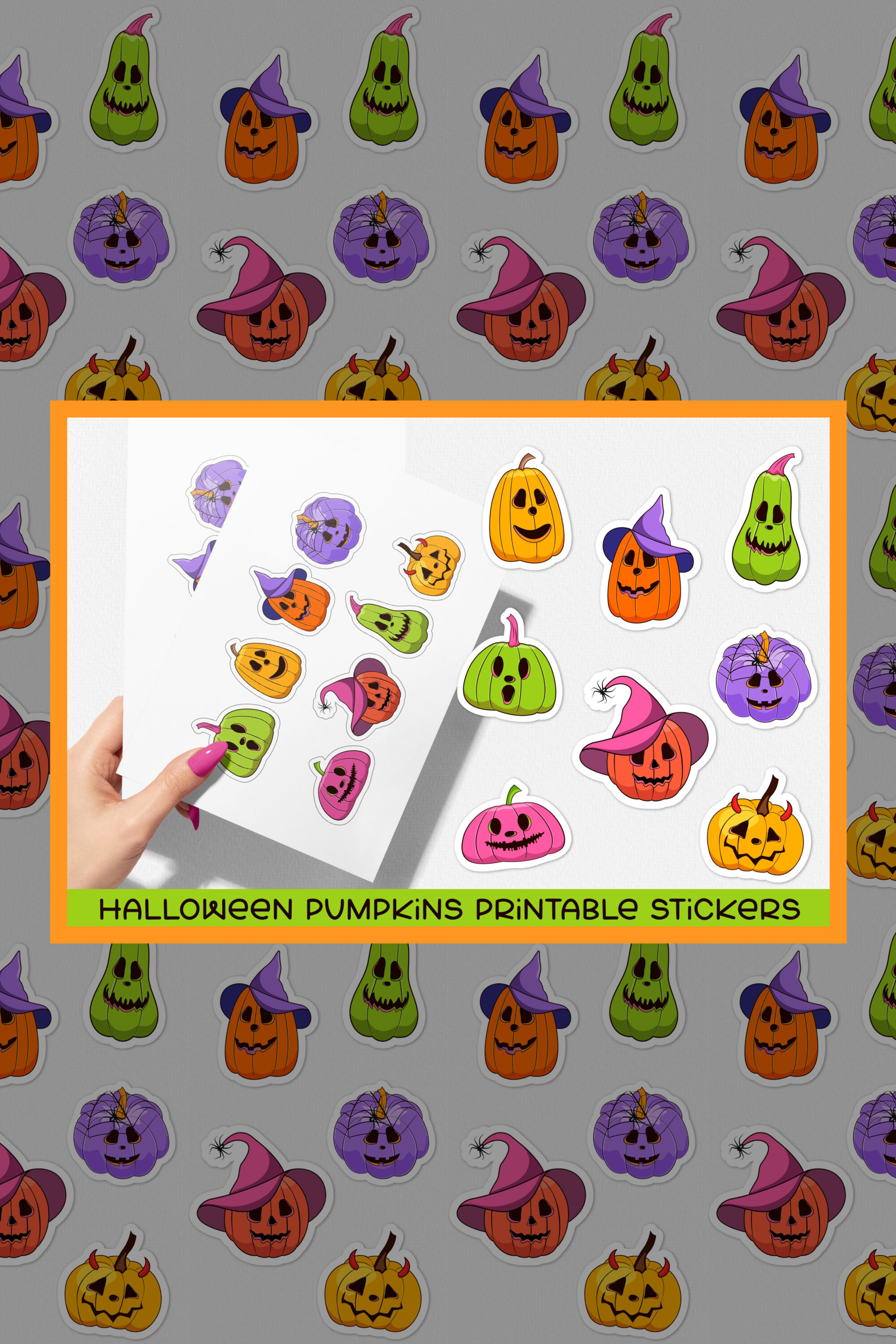 Halloween pumpkins printable stickers of pinterest.