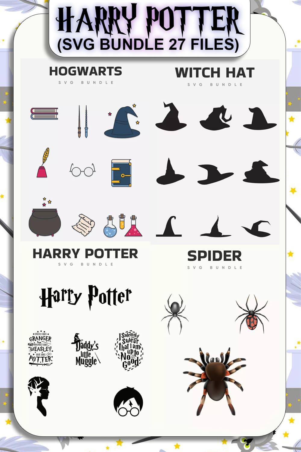 Harry Potter SVG Bundle Pinterest.