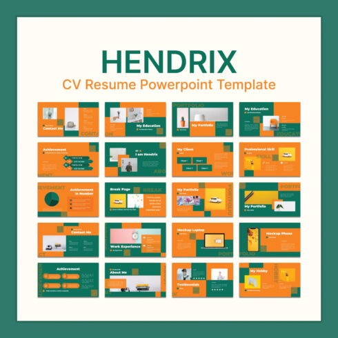 Prints of hendrix cv resume powerpoint template.