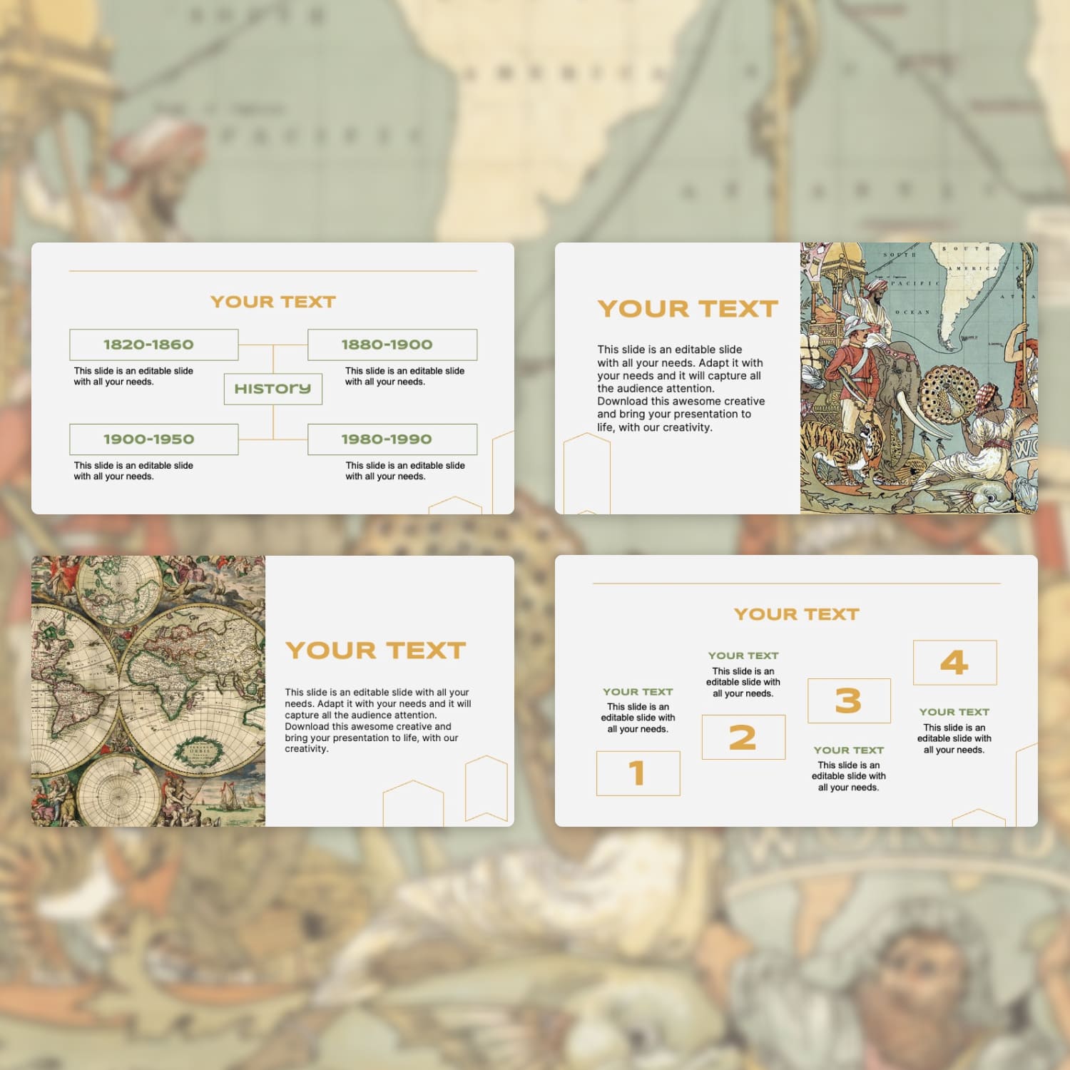 History Timeline Powerpoint Template preview.