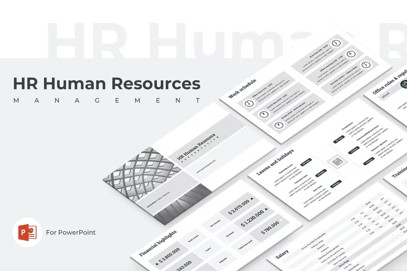 HR Human Resources Powerpoint Template Preview 1.
