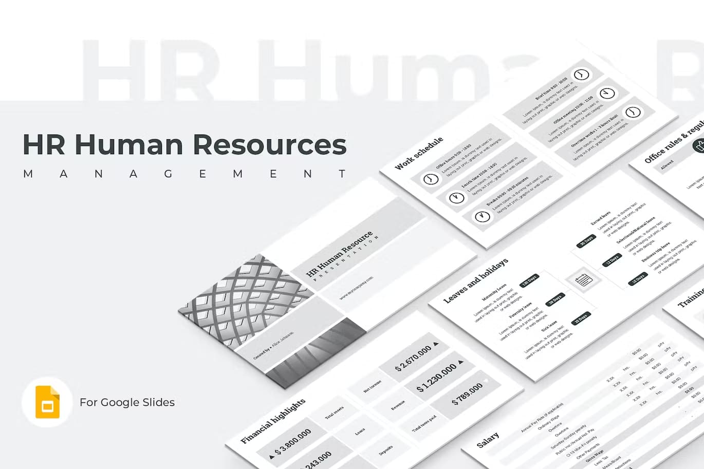 HR Human Resources Google Slides Template Preview 1.