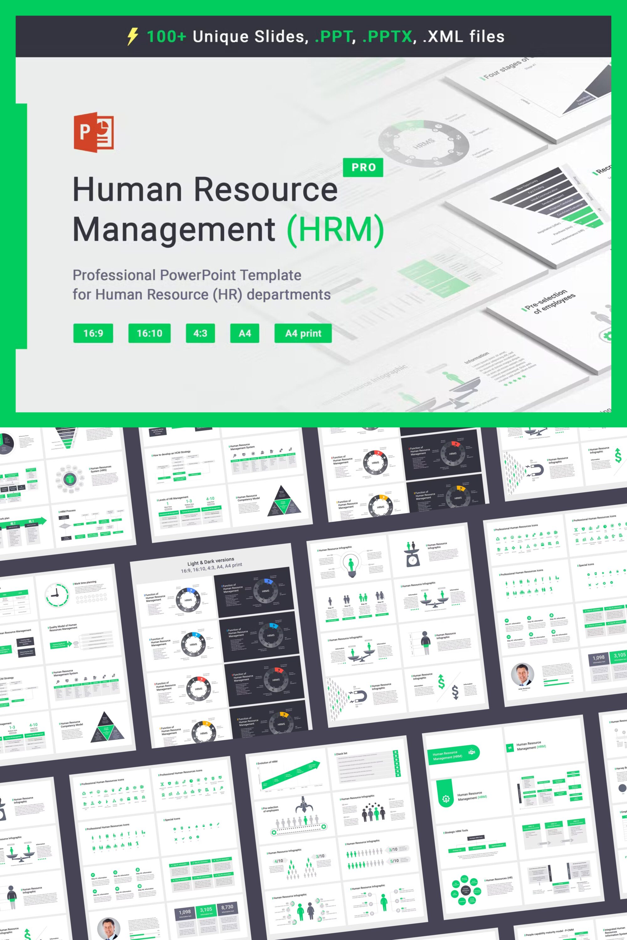Human Resource HRM Powerpoint Template Pinterest.