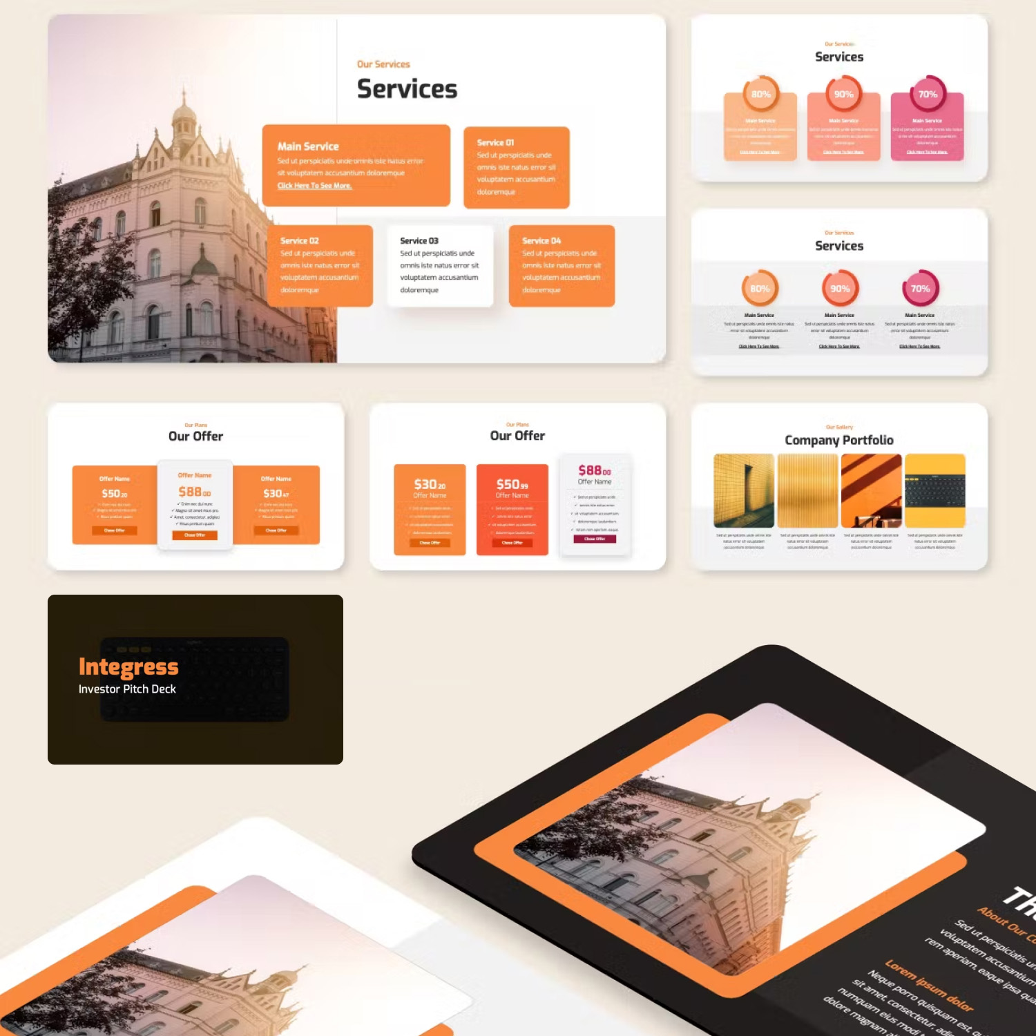 Prints of investor pitch deck ppt template.