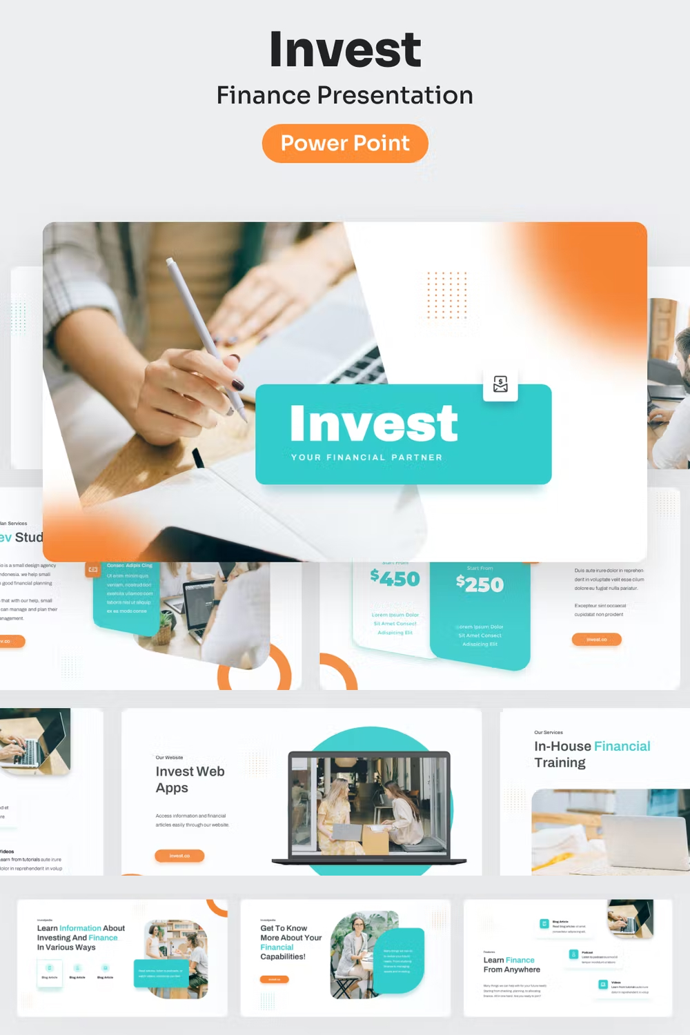 Invest finance powerpoint presentation of pinterest.