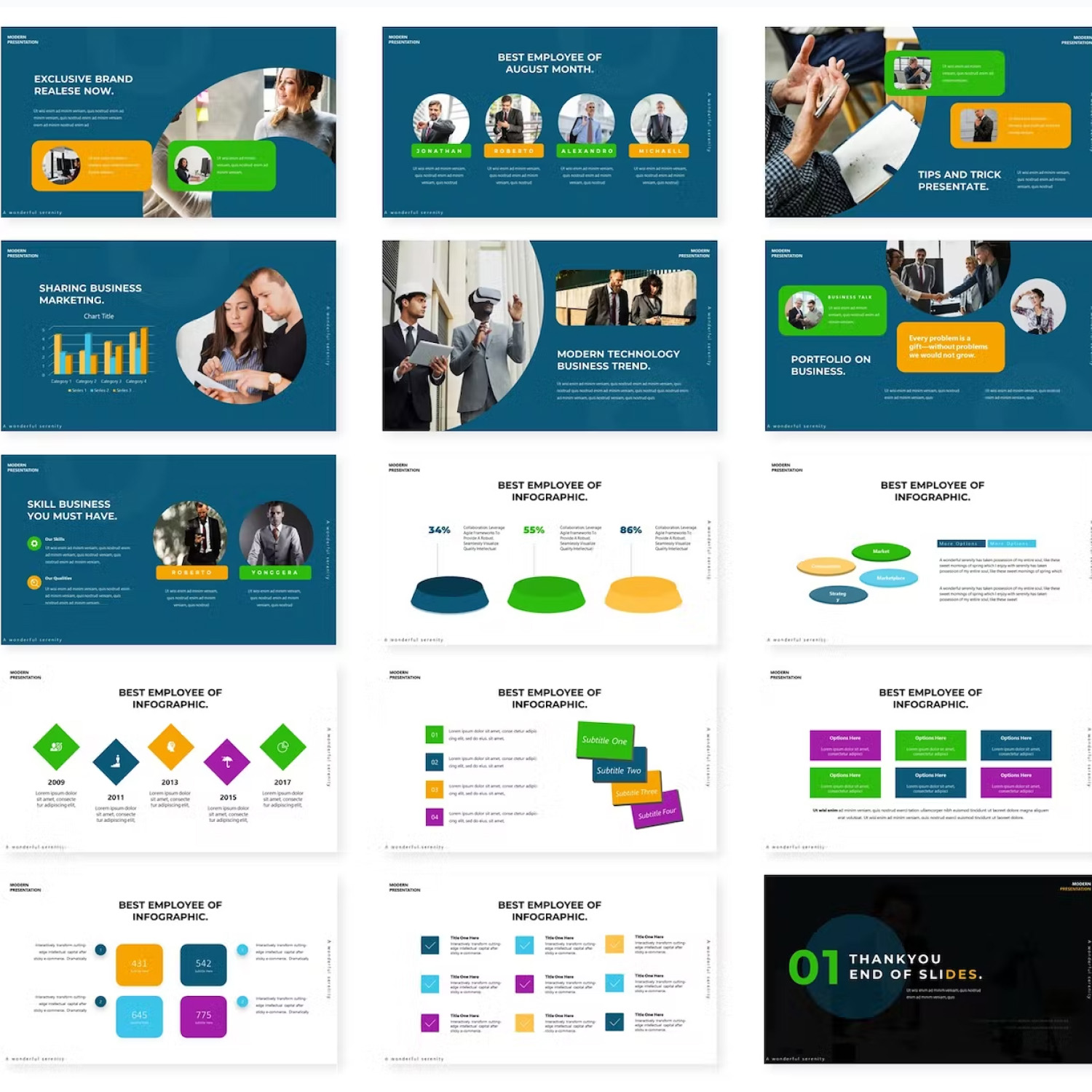 Investation presentation template preview.