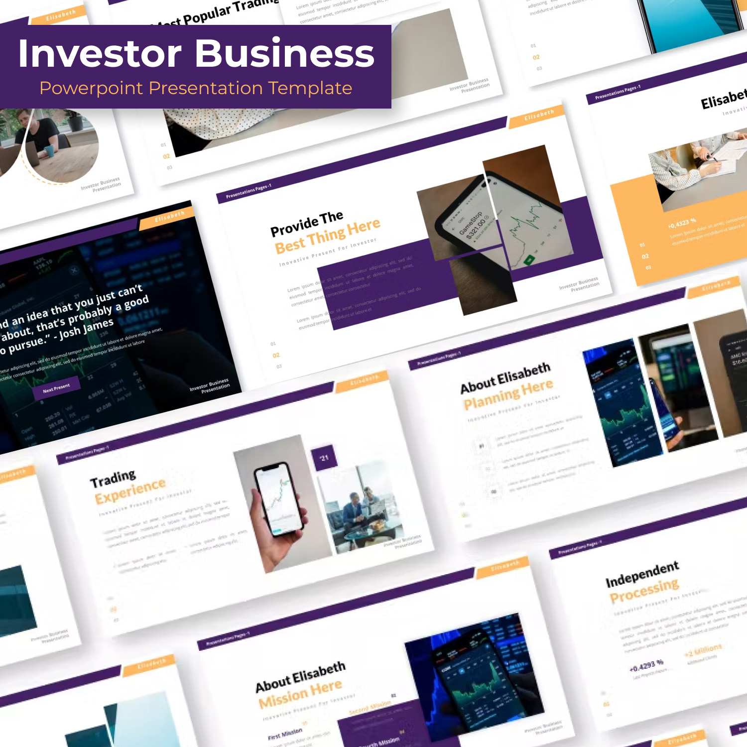 Prints of investor business powerpoint presentation template.