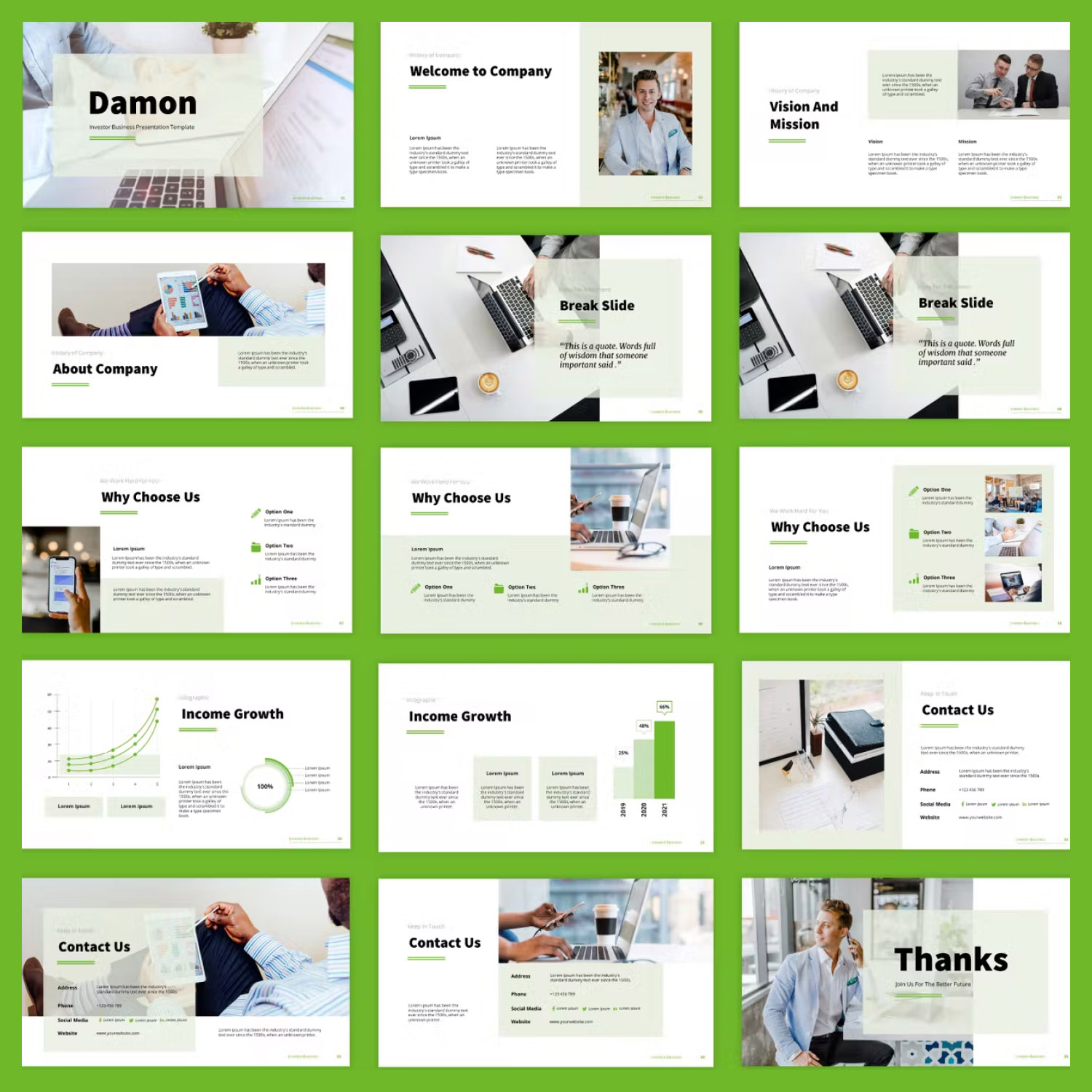 Investor business powerpoint templates preview.