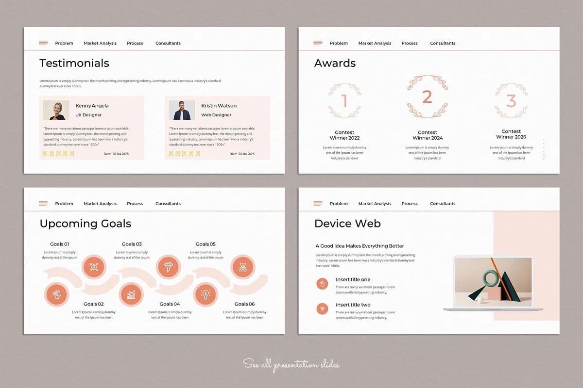 it consulting presentation template pages examples.