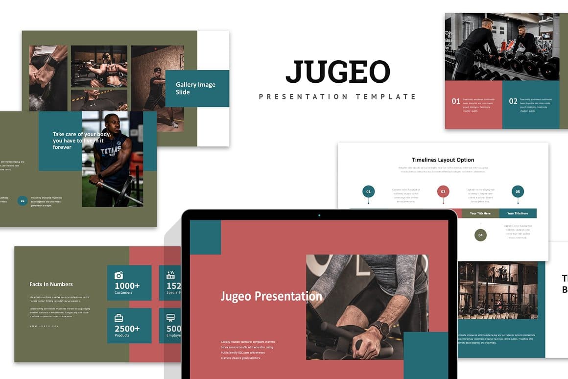 Jugeo Gym Fitness Powerpoint Preview 1.