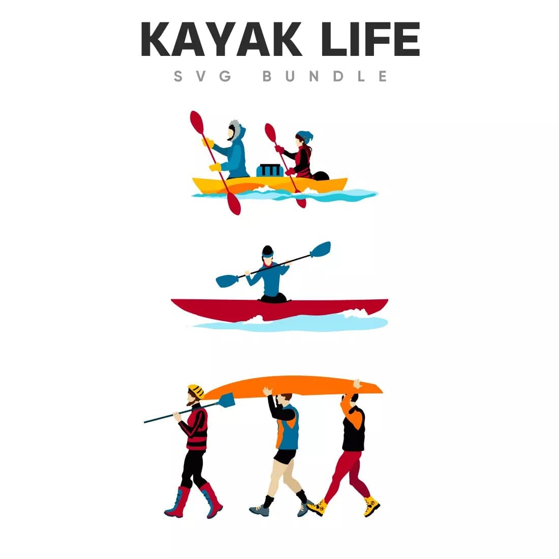 Kayak Life SVG Bundle Preview 4.