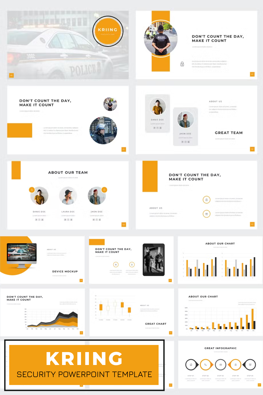 Kriing security powerpoint template of pinterest.
