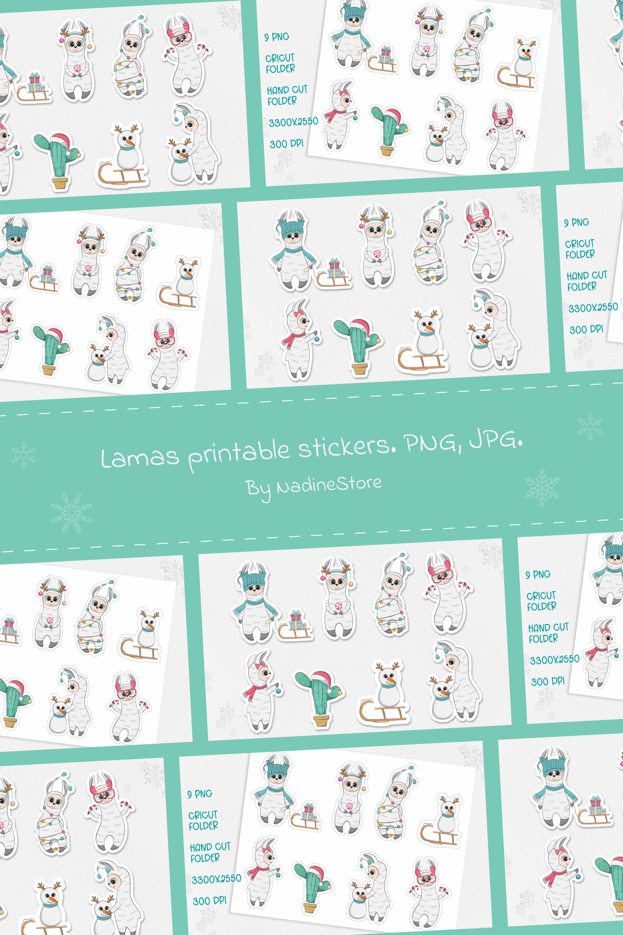 Lamas printable stickers of pinterest.