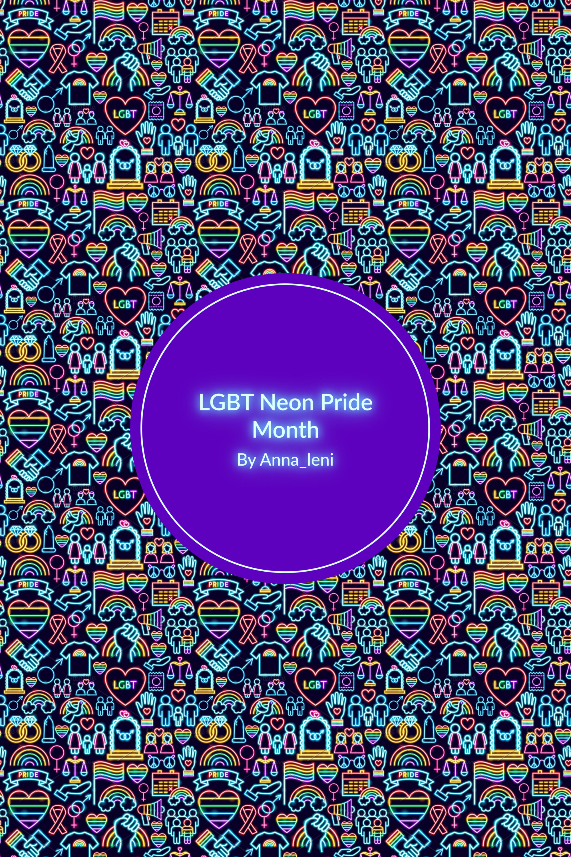 LGBT neon pride month of pinterest.