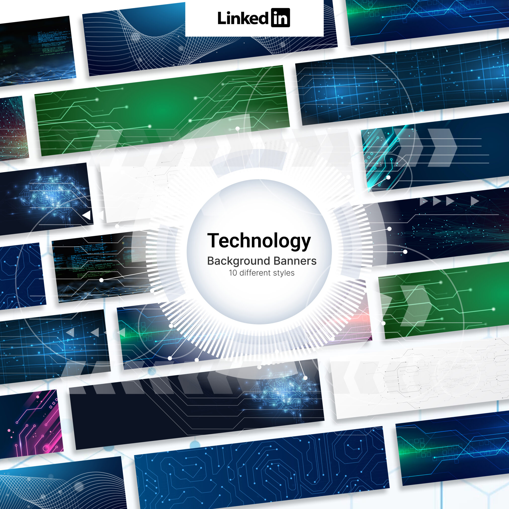 100 Linkedin Background Banners – MasterBundles