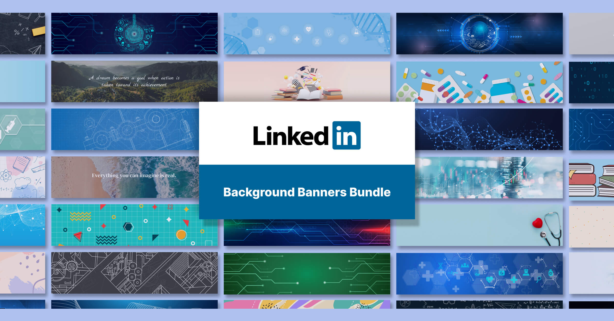 100 Linkedin Background Banners – MasterBundles