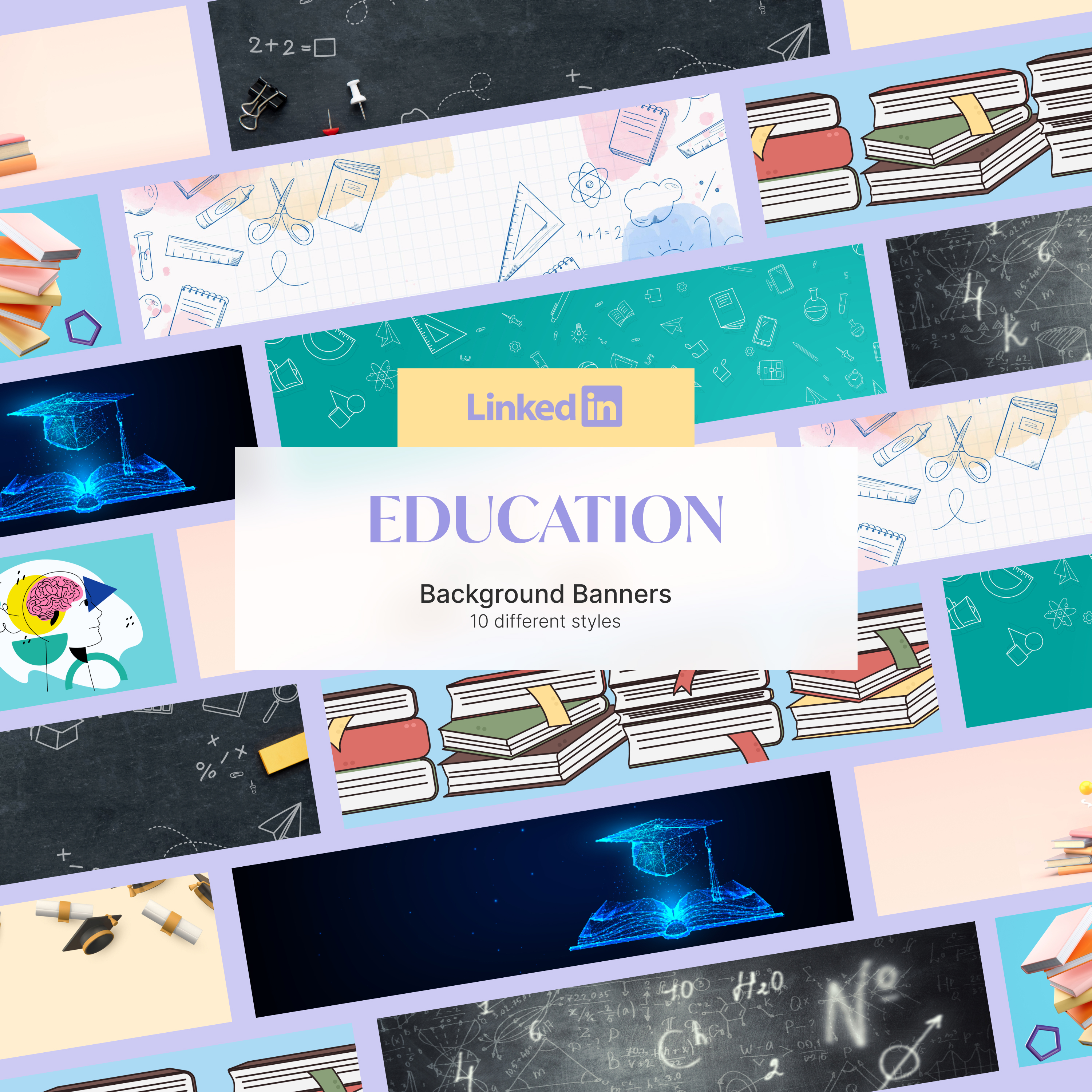 Linkedin background banners education preview.