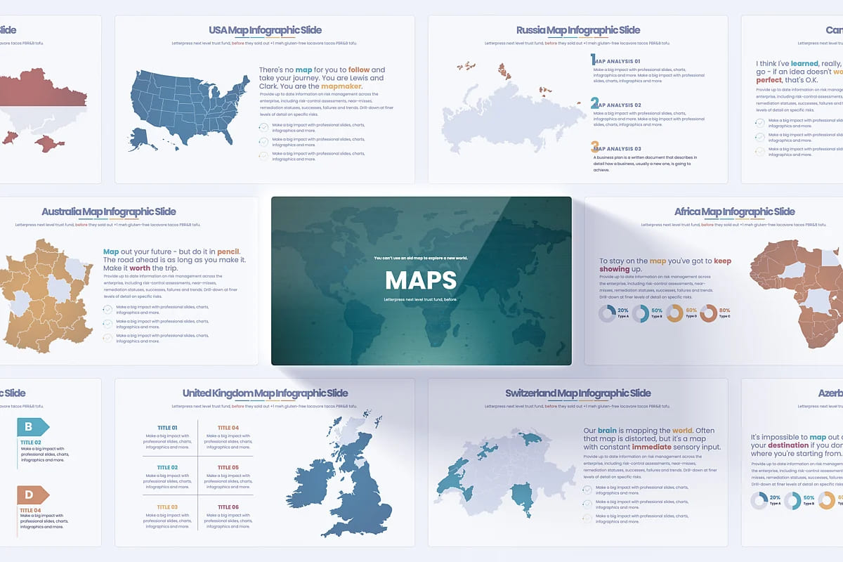 maps powerpoint infographics presentation.