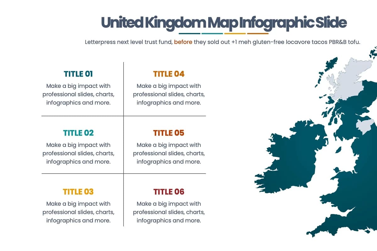 maps powerpoint infographics, uk map infographics slide.