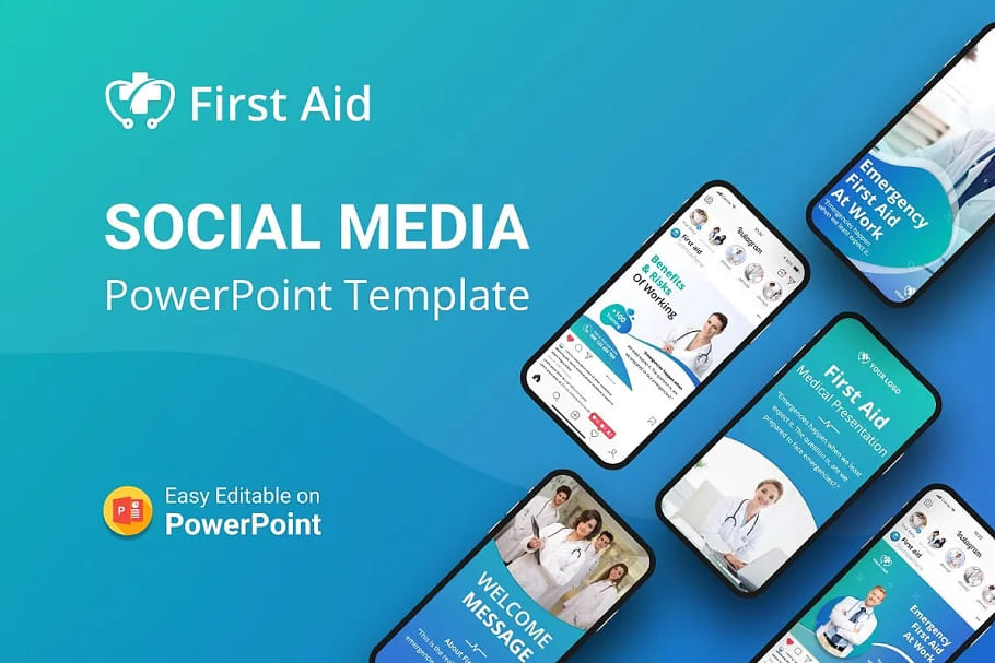 medical first aid social media presentation.