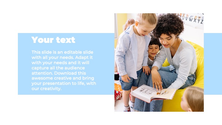 Text with children near the book.