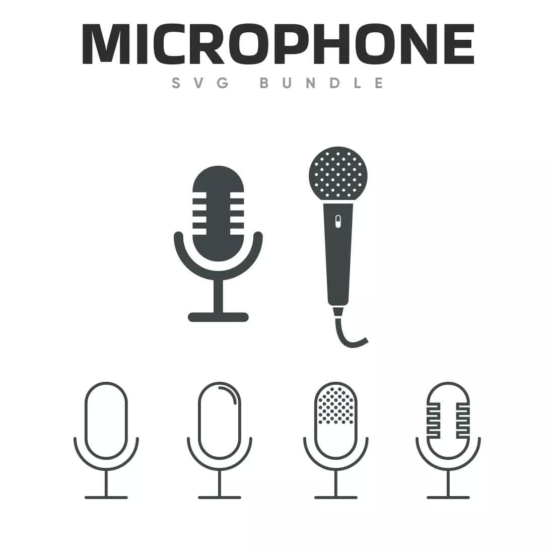 Microphone SVG Bundle Preview 1.