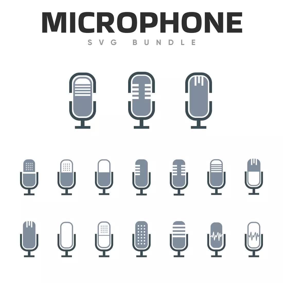 Microphone SVG Bundle Preview 2.