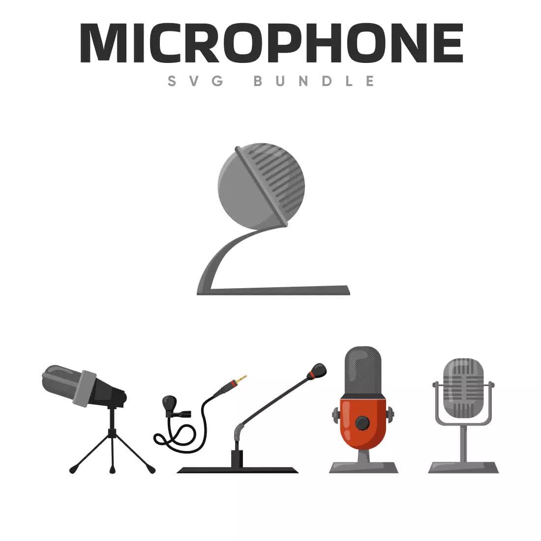 Microphone SVG Bundle Preview 3.