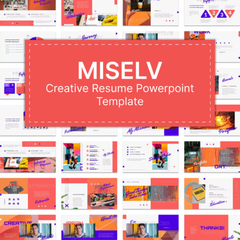Prints of miselv creative resume powerpoint template.