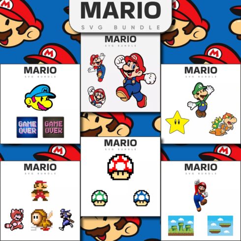 Monstrous Mario SVG Bundle 1500 1500 1.